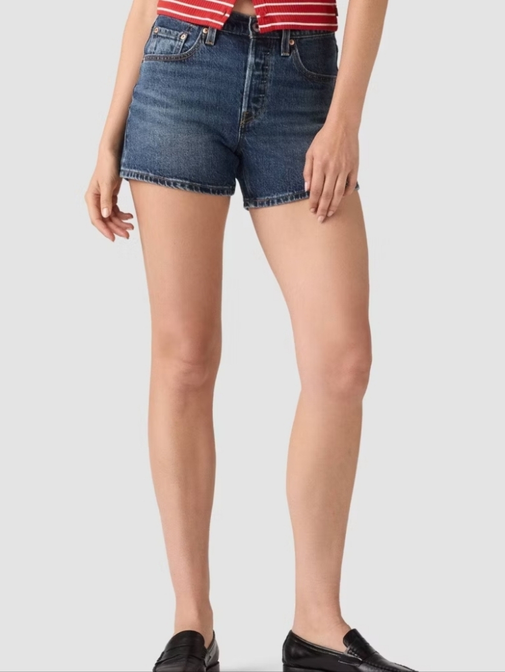 NWT Levi's Dark Blue High-Rise Denim Shorts